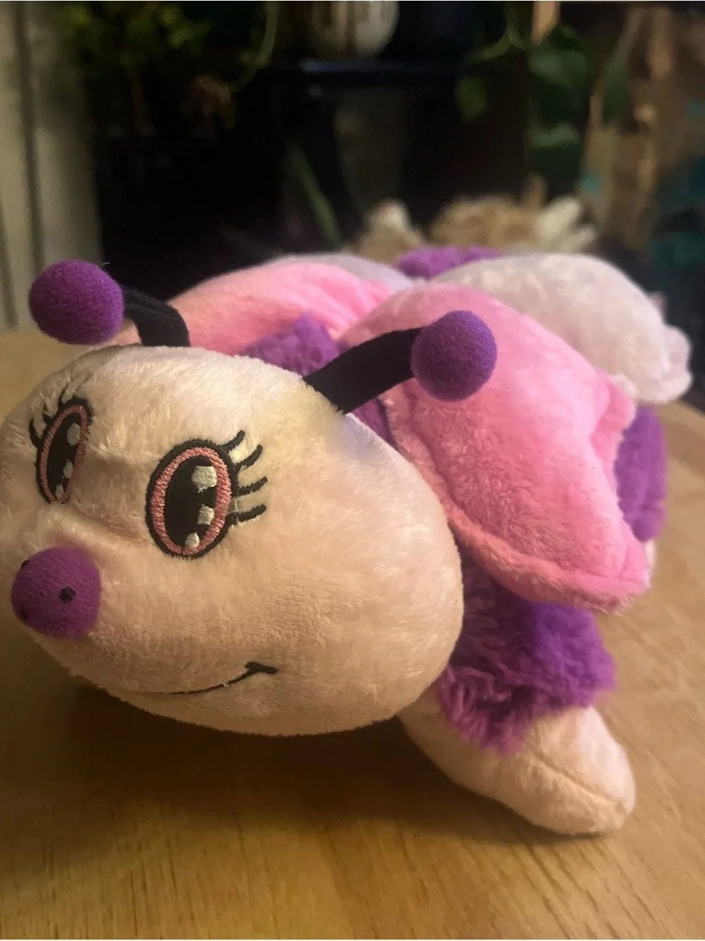 Pillow Pets Pee-Wees Fluttery Butterfly Soft Plush Toy Stuffed Pink 2011  11”